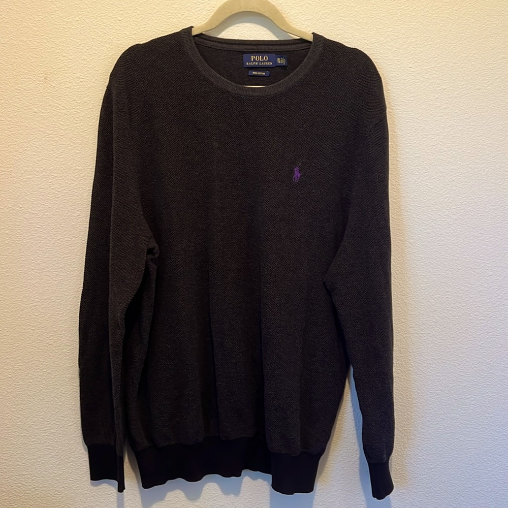 Men’s Ralph Lauren Polo Pima Cotton Textured Crewneck Sweater